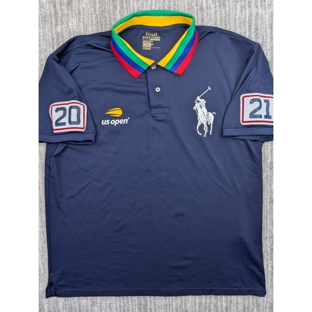 Ralph Lauren 2021 US Open Linesman Polo Shirt Men's Large Slim Fit Performance